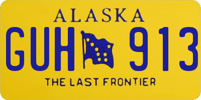 AK license plate GUH913