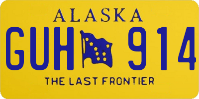 AK license plate GUH914