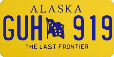 AK license plate GUH919