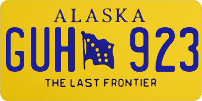 AK license plate GUH923