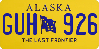 AK license plate GUH926