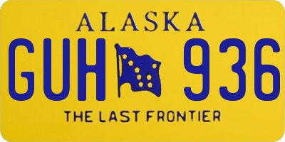 AK license plate GUH936