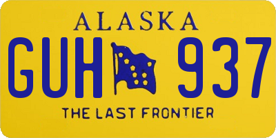 AK license plate GUH937