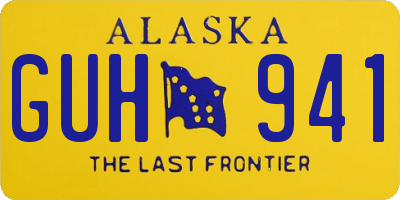 AK license plate GUH941