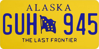 AK license plate GUH945