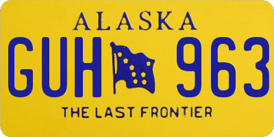 AK license plate GUH963