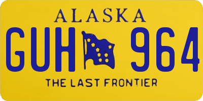 AK license plate GUH964