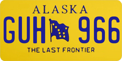 AK license plate GUH966