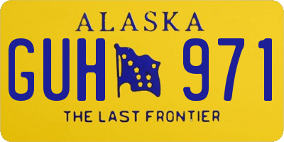 AK license plate GUH971