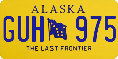 AK license plate GUH975