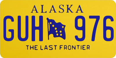 AK license plate GUH976