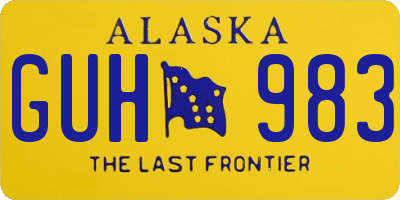 AK license plate GUH983