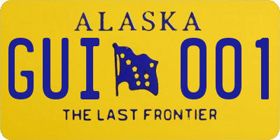 AK license plate GUI001