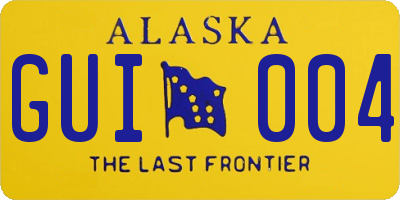 AK license plate GUI004
