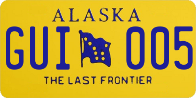 AK license plate GUI005