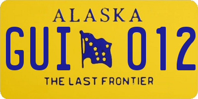 AK license plate GUI012