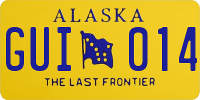 AK license plate GUI014