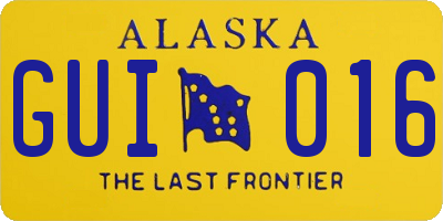AK license plate GUI016