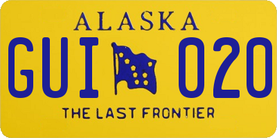 AK license plate GUI020