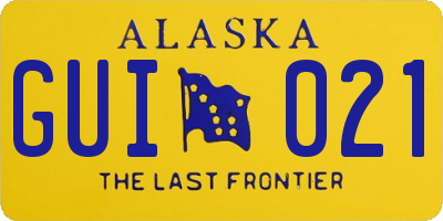 AK license plate GUI021