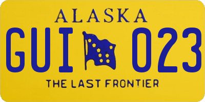 AK license plate GUI023