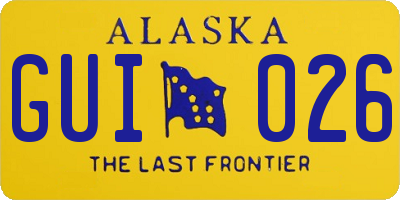 AK license plate GUI026