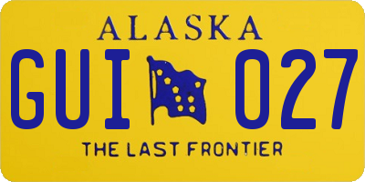 AK license plate GUI027