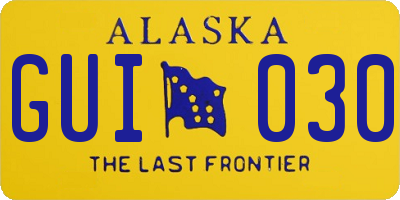 AK license plate GUI030