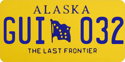 AK license plate GUI032