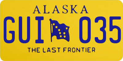 AK license plate GUI035