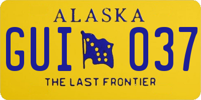 AK license plate GUI037