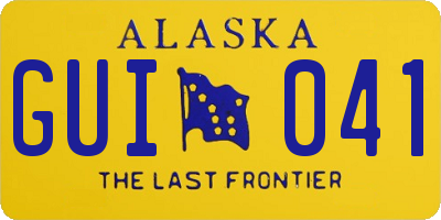 AK license plate GUI041