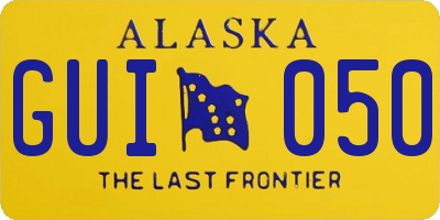 AK license plate GUI050