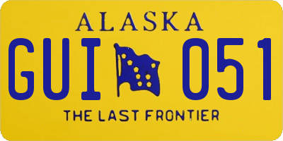 AK license plate GUI051