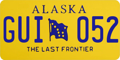 AK license plate GUI052