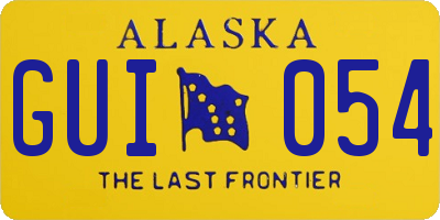 AK license plate GUI054