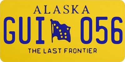 AK license plate GUI056