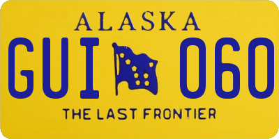 AK license plate GUI060