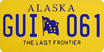 AK license plate GUI061