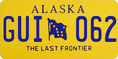 AK license plate GUI062