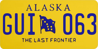 AK license plate GUI063