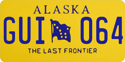 AK license plate GUI064