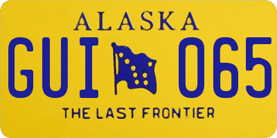 AK license plate GUI065