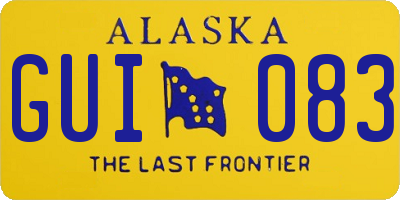 AK license plate GUI083