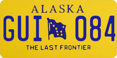 AK license plate GUI084