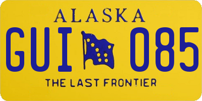 AK license plate GUI085