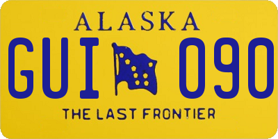 AK license plate GUI090