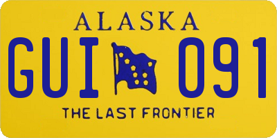 AK license plate GUI091