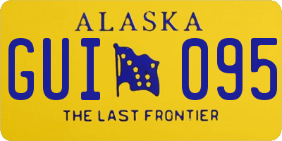 AK license plate GUI095