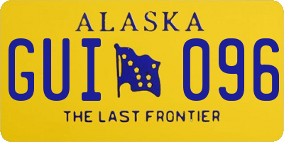 AK license plate GUI096